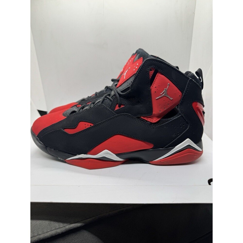 Jordan True Flight Mens 11 Black University Red Shoes Sneakers Basketball